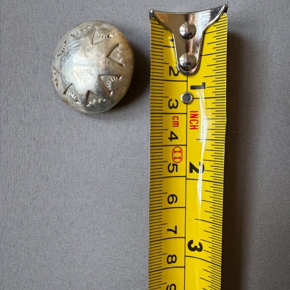 Sterling silver, handcrafted, Concho belt buckle and  8 adornments. - Picture 9 of 9